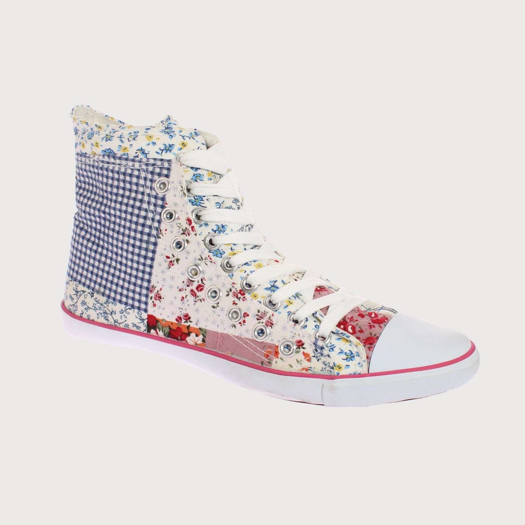 ZAPATILLAS MUJER VIA FRANCA CASUALES CELESTE LONA AR. 5DSCO1076 - 1