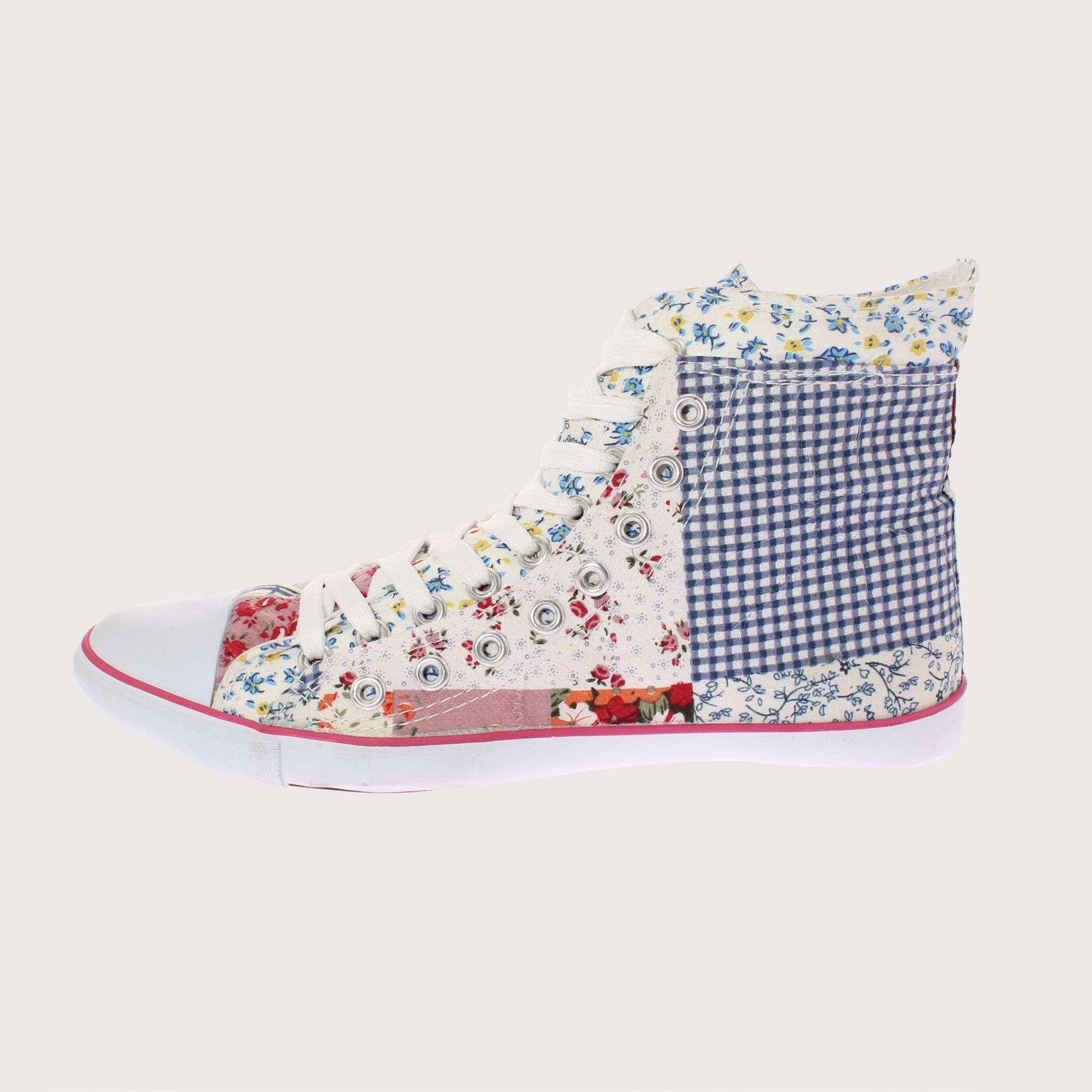 ZAPATILLAS MUJER VIA FRANCA CASUALES CELESTE LONA AR. 5DSCO1076 - 2