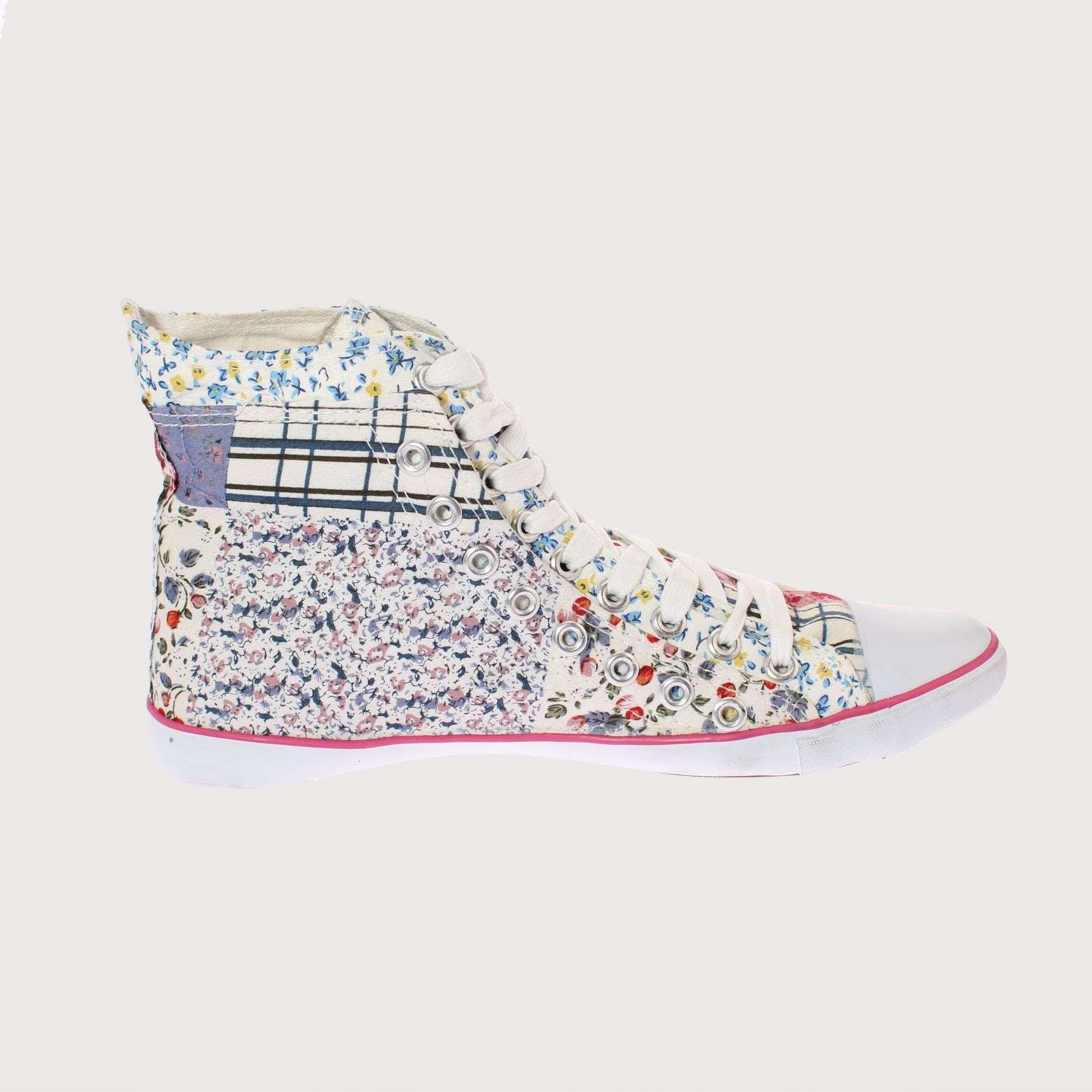 ZAPATILLAS MUJER VIA FRANCA CASUALES CELESTE LONA AR. 5DSCO1076 - 4