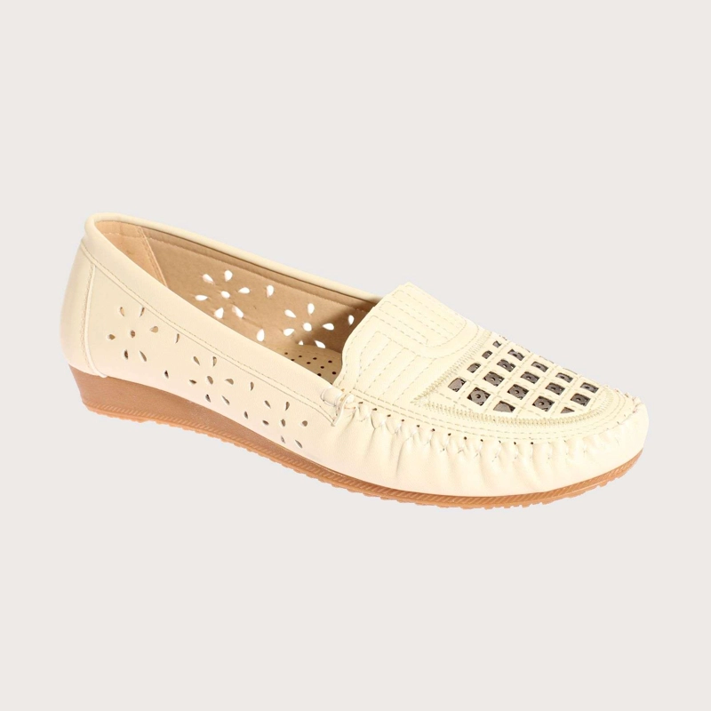 MOCASINES MUJER VIA FRANCA BEIGE MARCHE ART. 5EH143 - 1