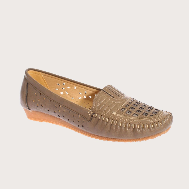 MOCASINES MUJER VIA FRANCA KHAKI MARCHE ART. 5EH143KHAKI - 1