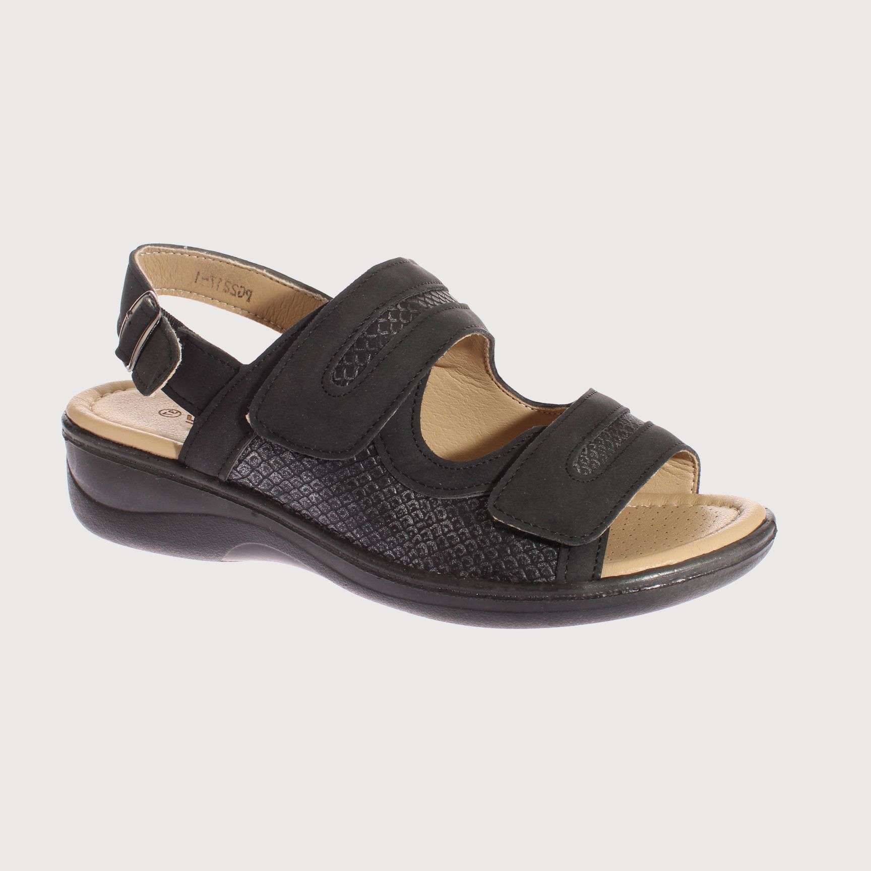 SANDALIAS MUJER VIA FRANCA CONFORT NEGRO PAND-G ART. 5PG221712 - 1