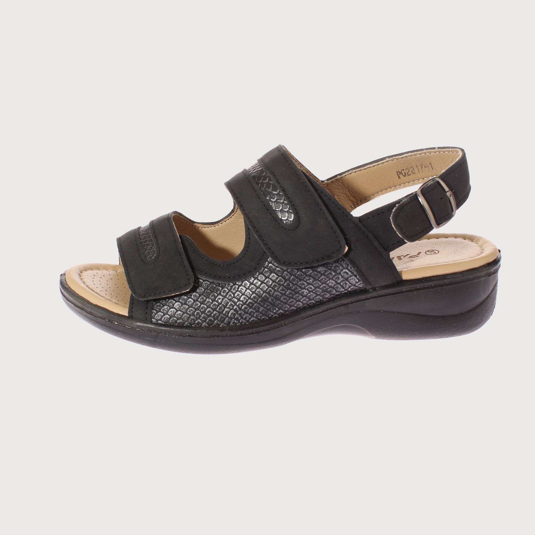 SANDALIAS MUJER VIA FRANCA CONFORT NEGRO PAND-G ART. 5PG221712 - 2