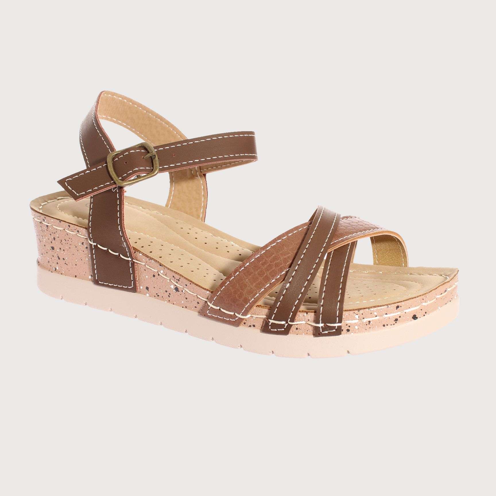 SANDALIAS MUJER VIA FRANCA CONFY CAFÉ VÍA FRANCA ART. 52108B0598DKBROWN - 1