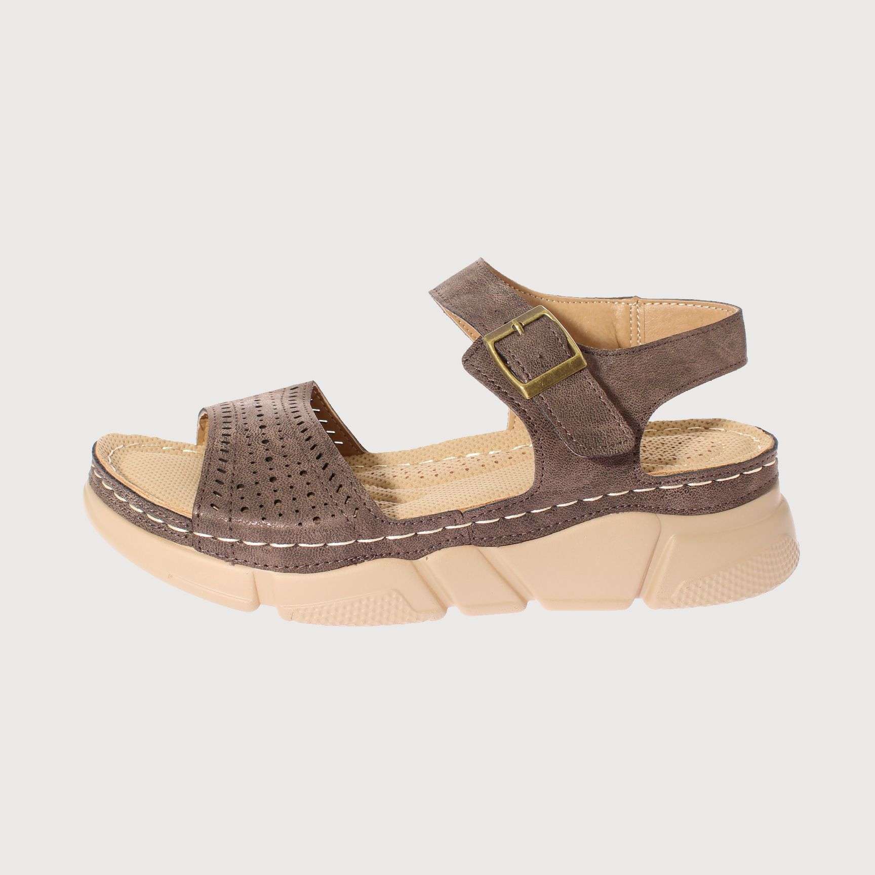 SANDALIAS MUJER VIA FRANCA CONFY CAFÉ VÍA FRANCA ART. 52108B0599DKBROWN - 2