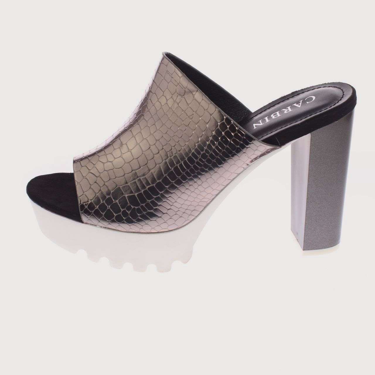 SANDALIAS MUJER VIA FRANCA PLATA CARBIN ART. 5YJ037GON - 2