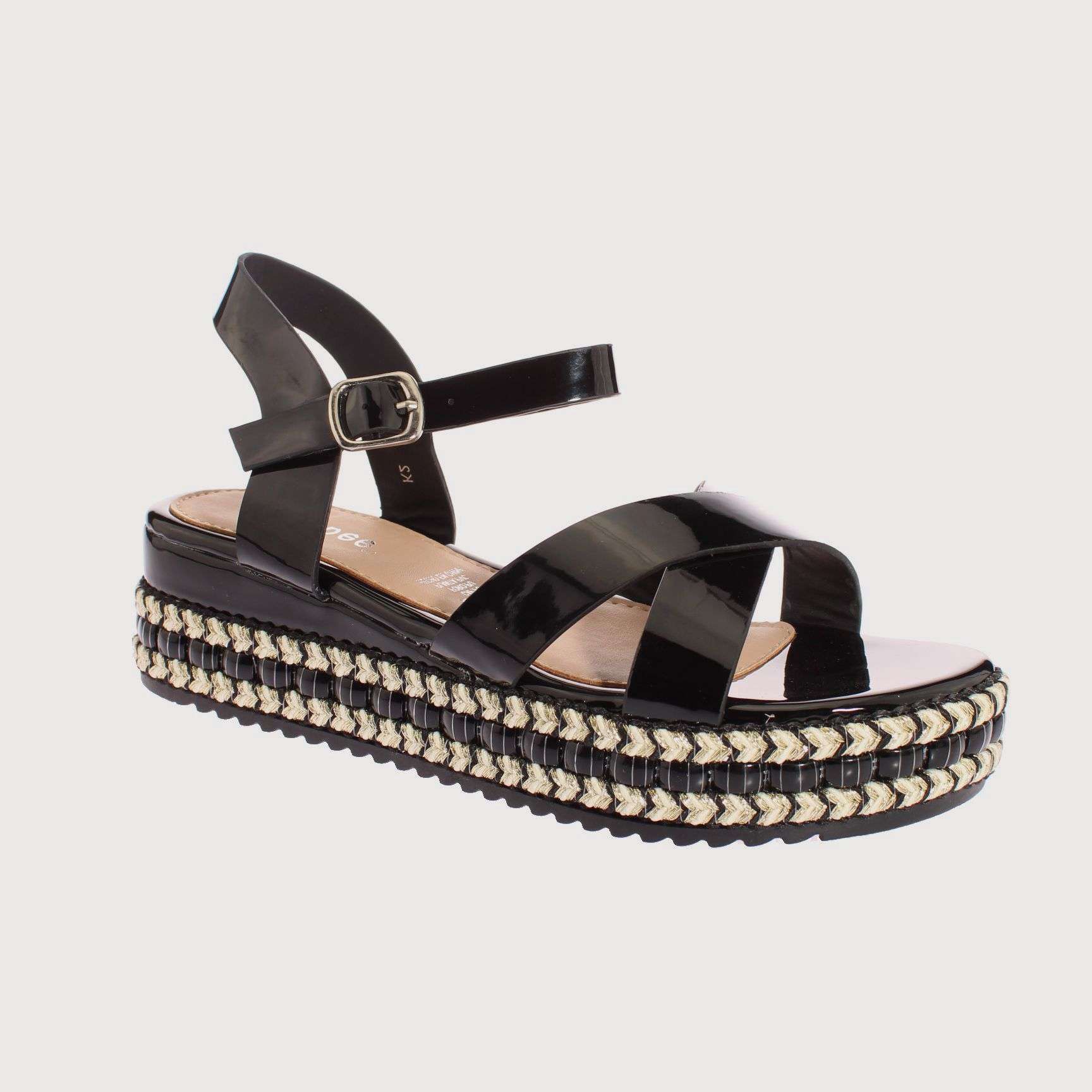 SANDALIA PLATAFORMA NEGRO VIA FRANCA ART. 5K2BLACK - 1