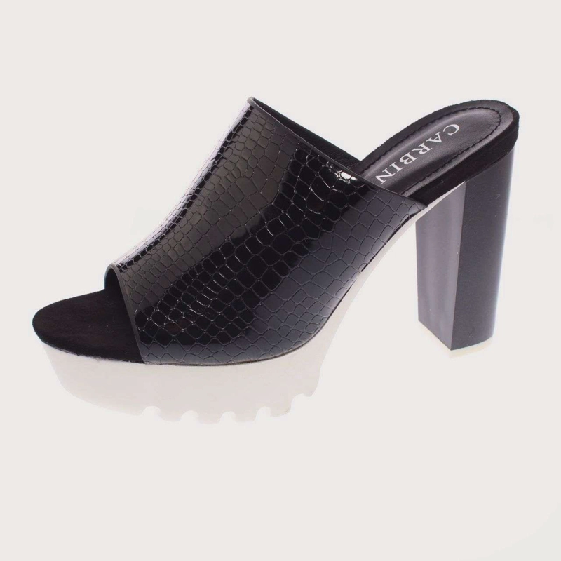 SANDALIAS MUJER VIA FRANCA NEGRO CARBIN ART. 5YJ037 - 2