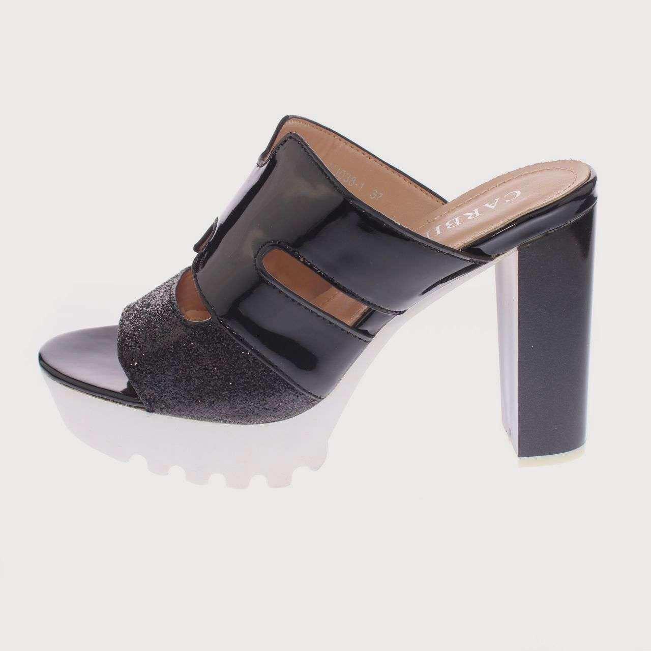 SANDALIAS MUJER VIA FRANCA NEGRO CARBIN ART. 5YJ038 - 2