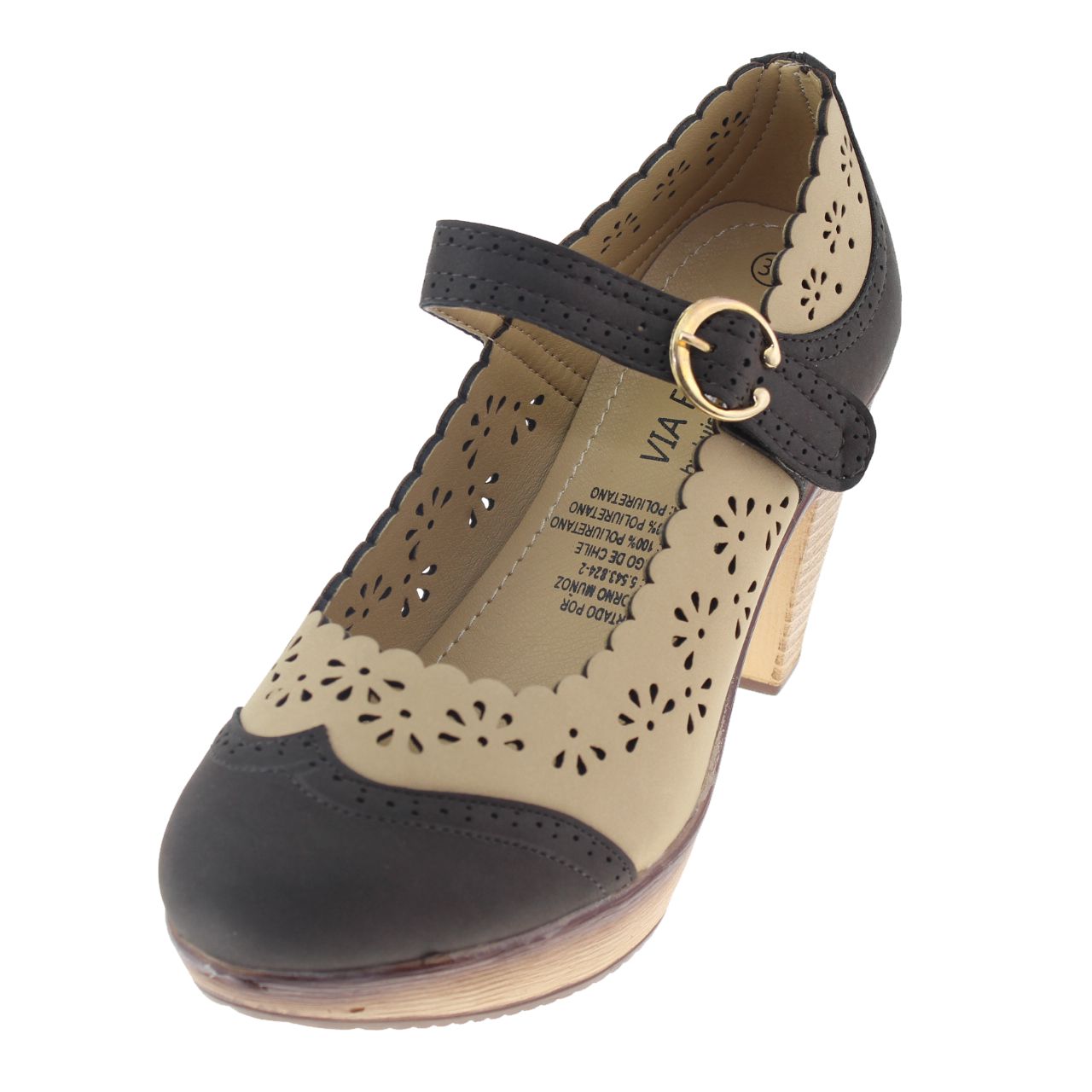 ZAPATO BEIGE/BLACK VIA FRANCA ART. 5CM138902BEIGEBLACK - 1