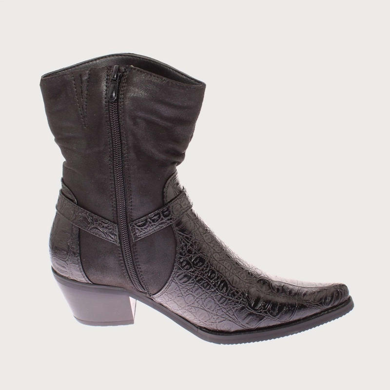 BOTAS MUJER VÍA FRANCA NEGRO VAQUERA ART. 52108BLACK - 4