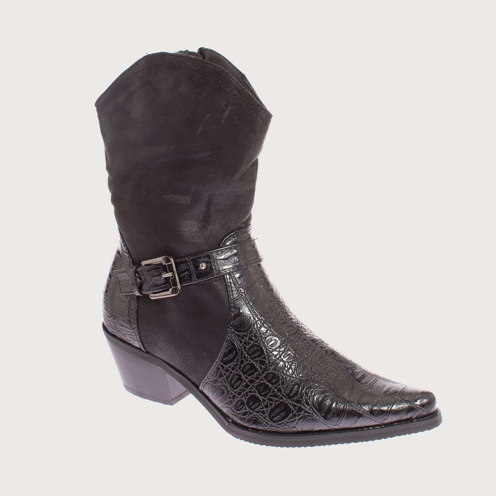 BOTAS MUJER VÍA FRANCA NEGRO VAQUERA ART. 52107BLACK - 1