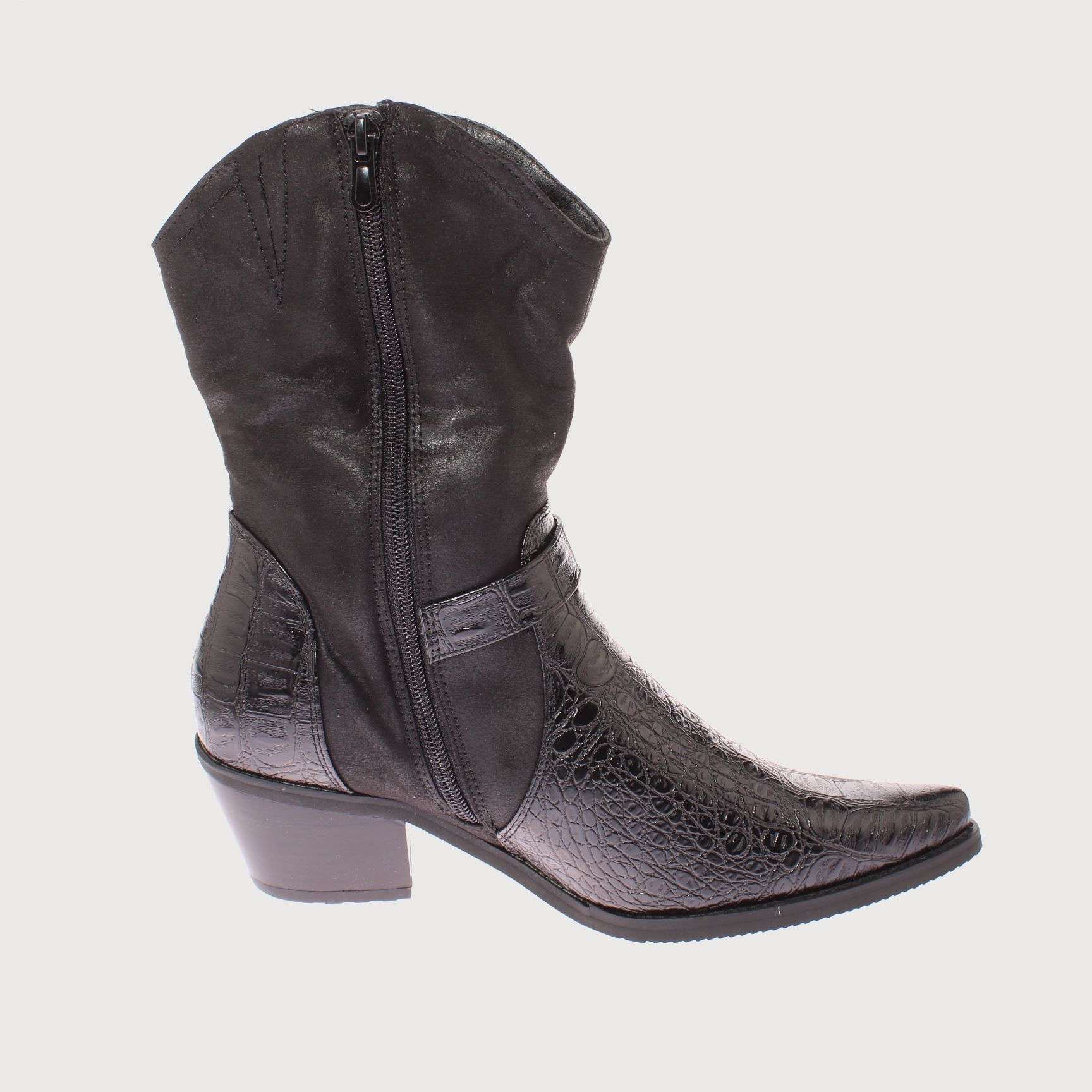 BOTAS MUJER VÍA FRANCA NEGRO VAQUERA ART. 52107BLACK - 4