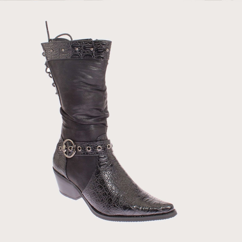 BOTAS MUJER VÍA FRANCA NEGRO VAQUERA ART. 52109BLACK - 1
