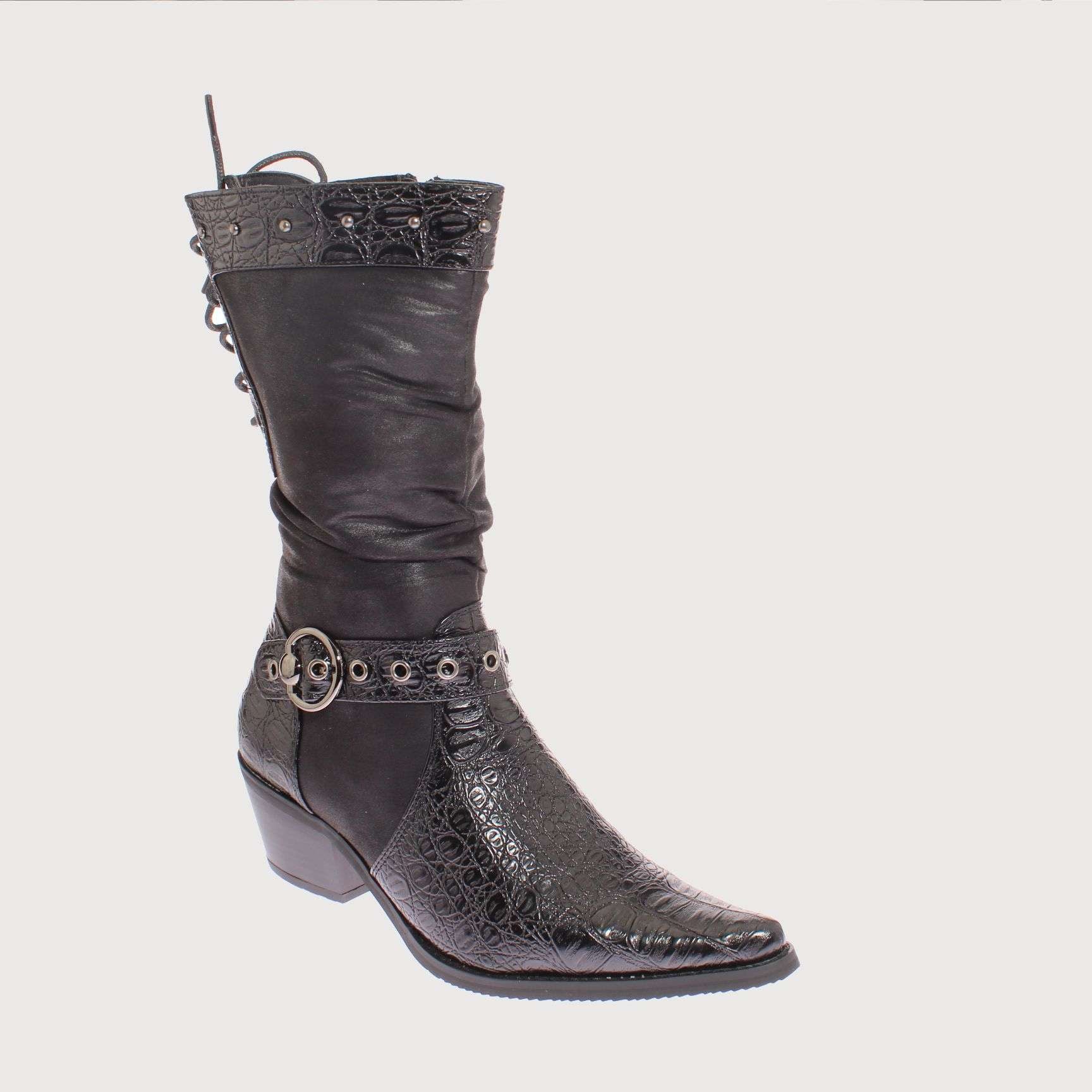 BOTAS MUJER VÍA FRANCA NEGRO VAQUERA ART. 52109BLACK - 1