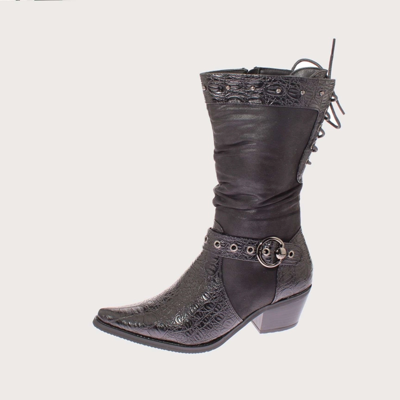BOTAS MUJER VÍA FRANCA NEGRO VAQUERA ART. 52109BLACK - 2