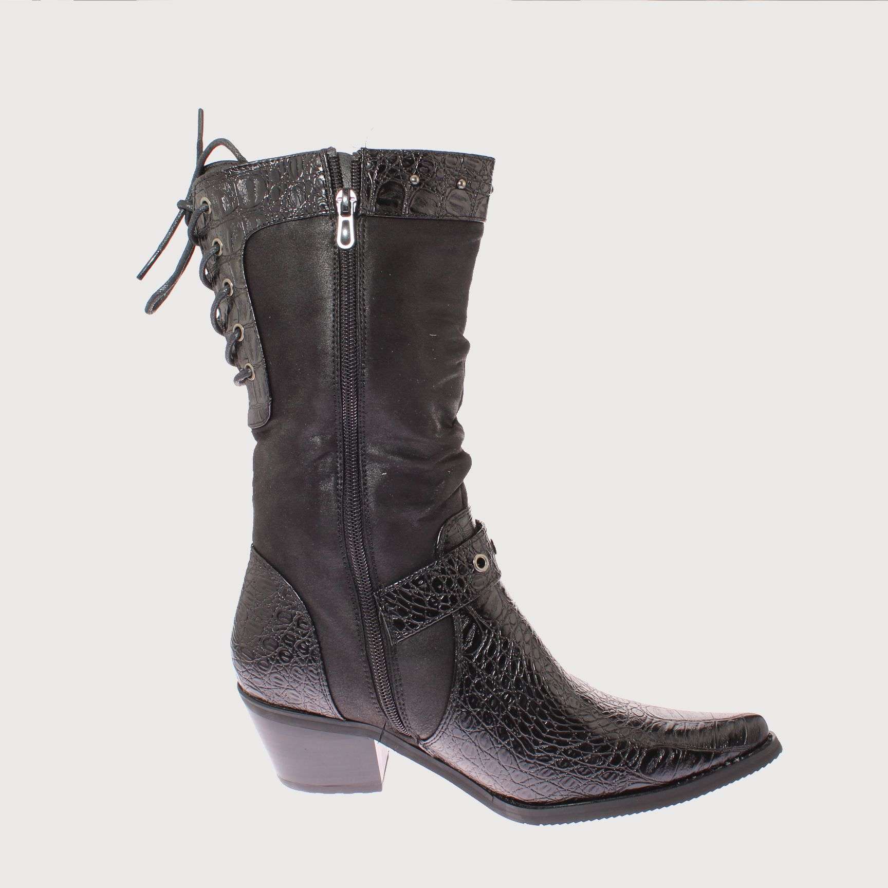 BOTAS MUJER VÍA FRANCA NEGRO VAQUERA ART. 52109BLACK - 4
