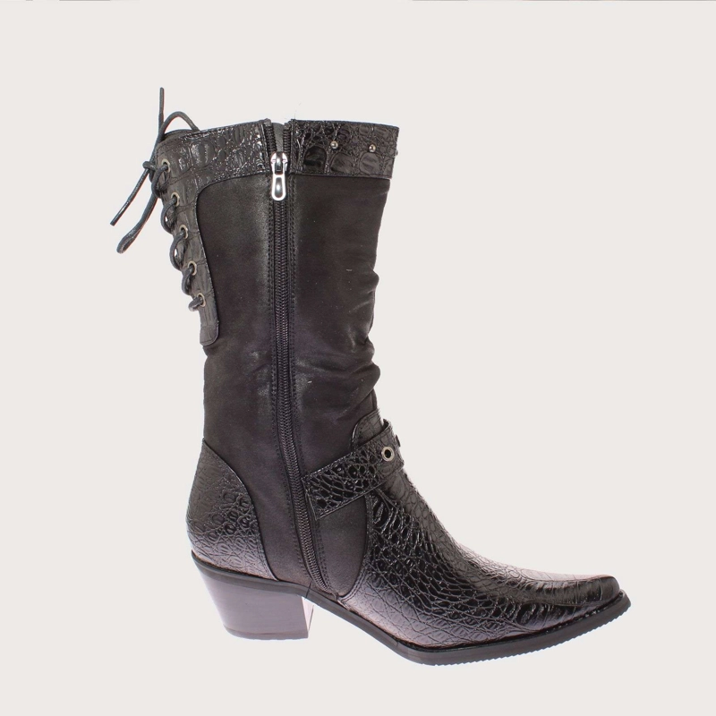 BOTAS MUJER VÍA FRANCA NEGRO VAQUERA ART. 52109BLACK - 4