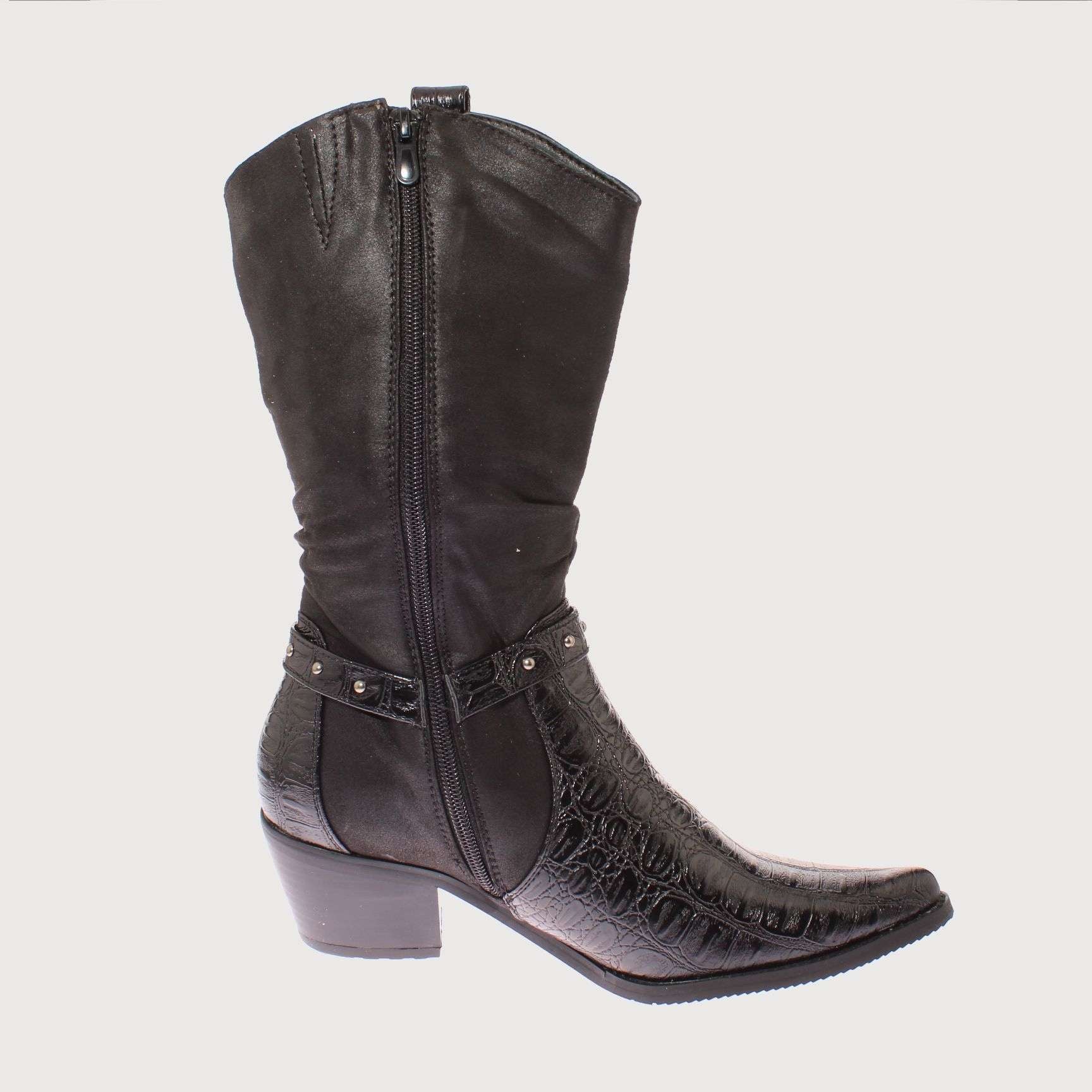 BOTAS MUJER VÍA FRANCA NEGRO VAQUERA ART. 52110BLACK - 4