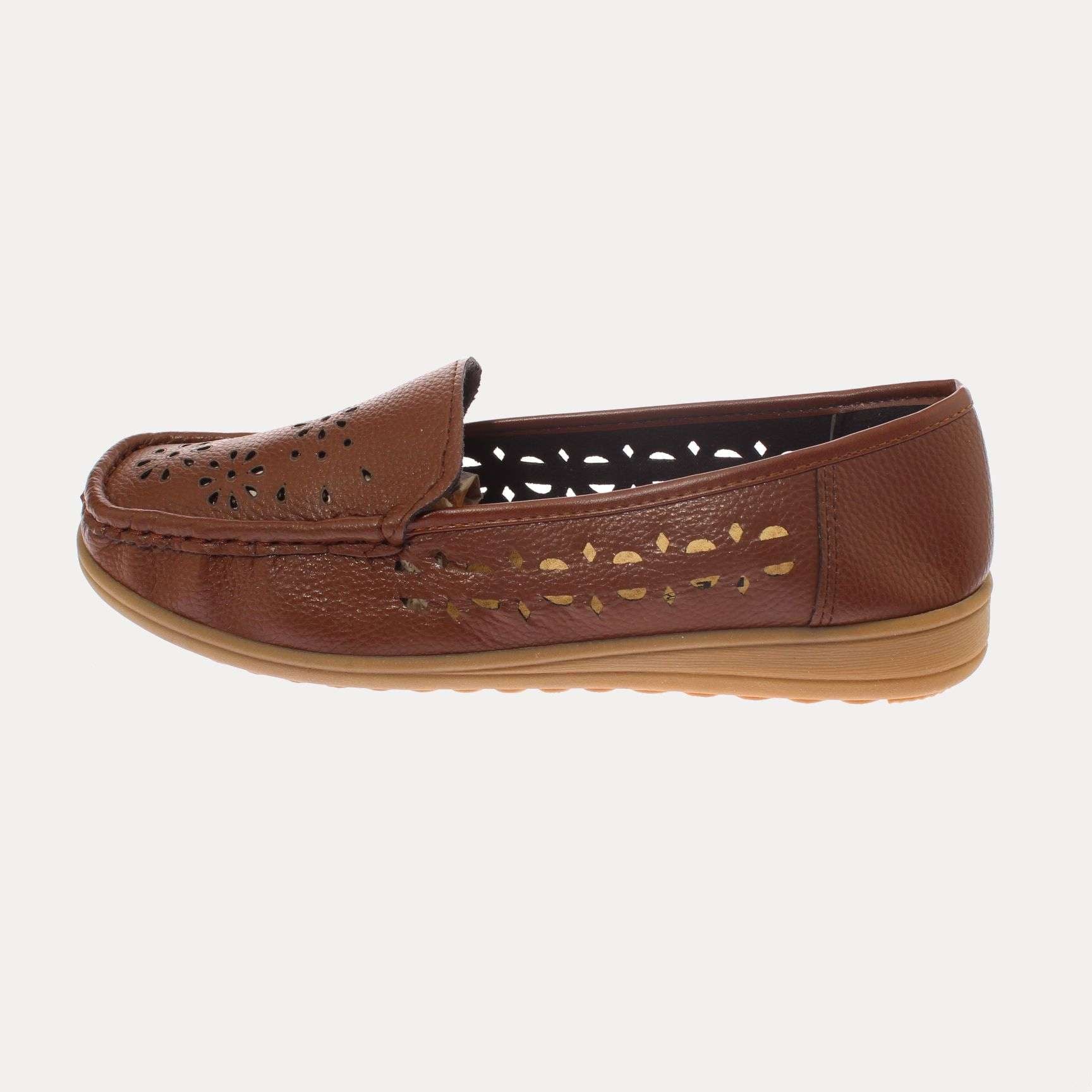 MOCASINES MUJER VIA FRANCA CAFÉ MARCHE ART. 5SA383LBROWN - 2