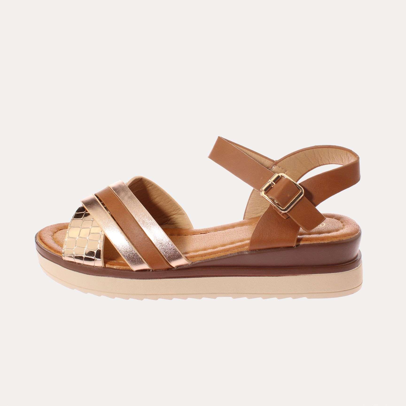 SANDALIA MUJER VÍA FRANCA KHAKI ART. 51309B3226 - 2