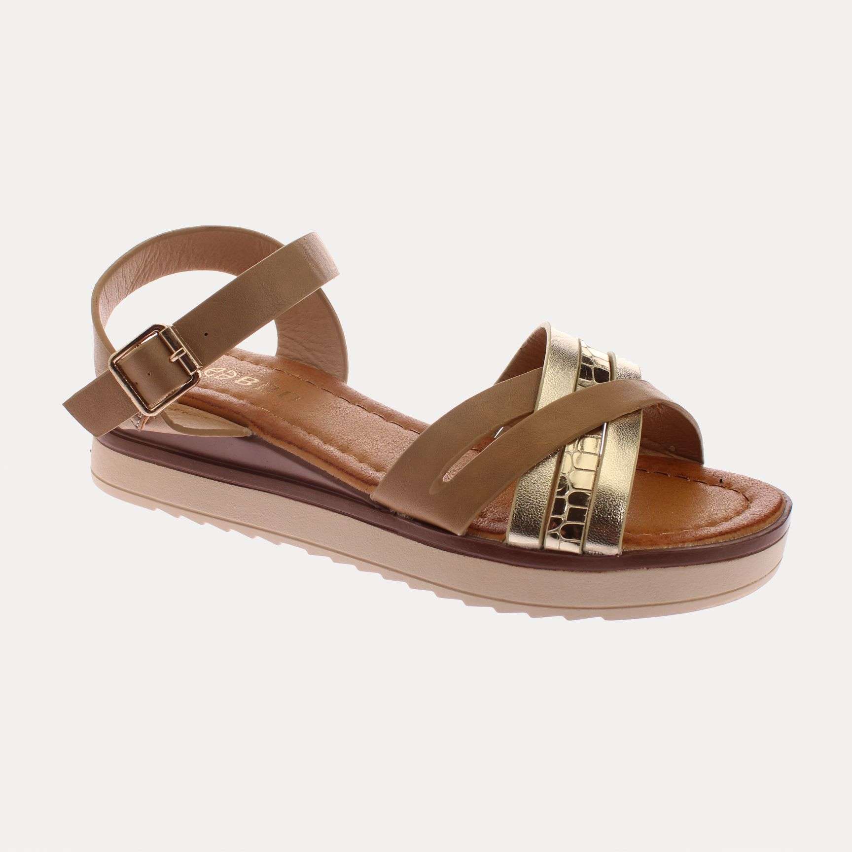 SANDALIA MUJER VÍA FRANCA KHAKI ART. 51309B3225 - 1