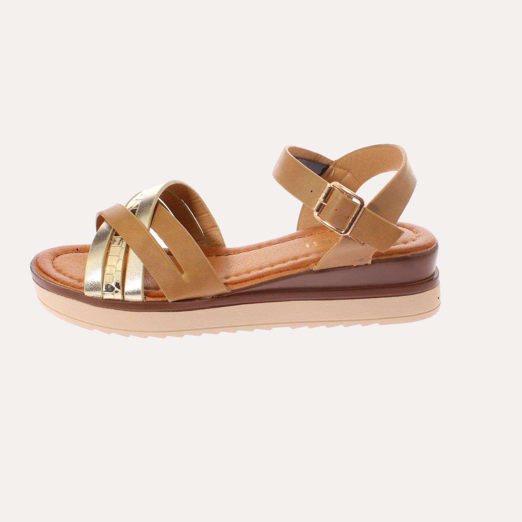 SANDALIA MUJER VÍA FRANCA KHAKI ART. 51309B3225 - 2