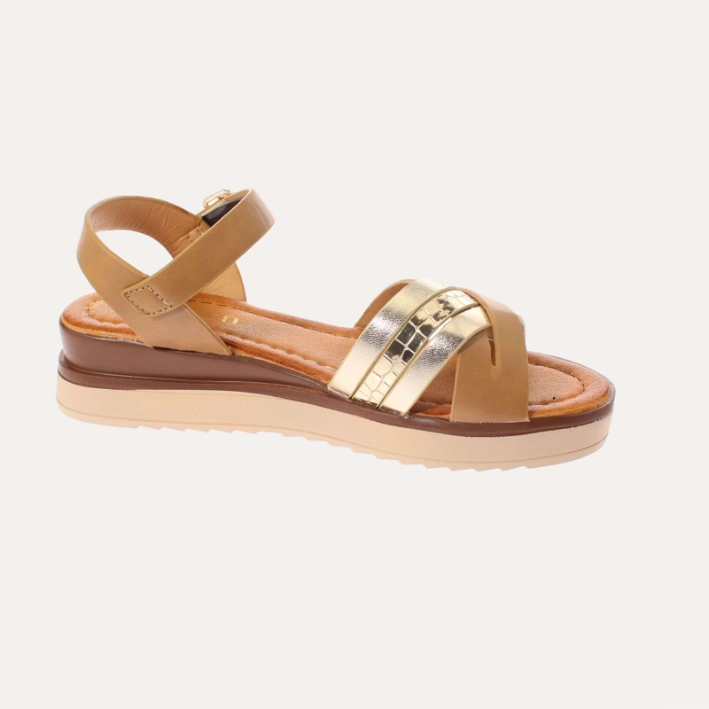 SANDALIA MUJER VÍA FRANCA KHAKI ART. 51309B3225 - 4