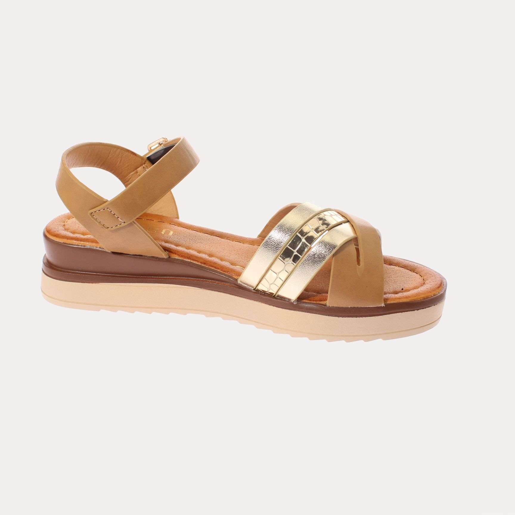 SANDALIA MUJER VÍA FRANCA KHAKI ART. 51309B3225 - 4