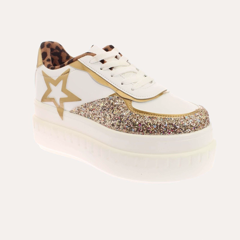 ZAPATILLA PLATAFORMA BLANCO/DORADO VÍA FRANCA ART. 5S212B0098DGOLD - 1