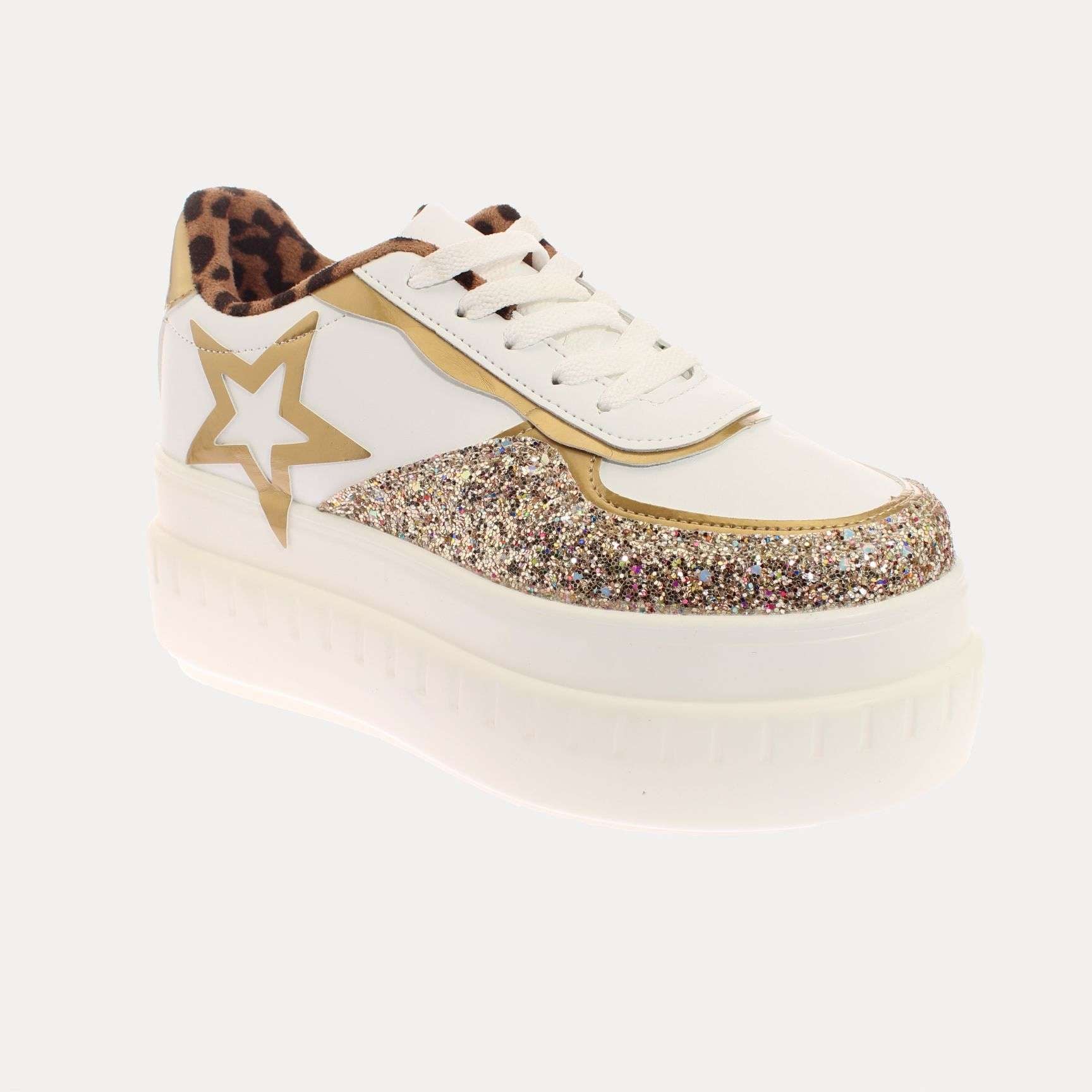 ZAPATILLA PLATAFORMA BLANCO/DORADO VÍA FRANCA ART. 5S212B0098DGOLD - 1