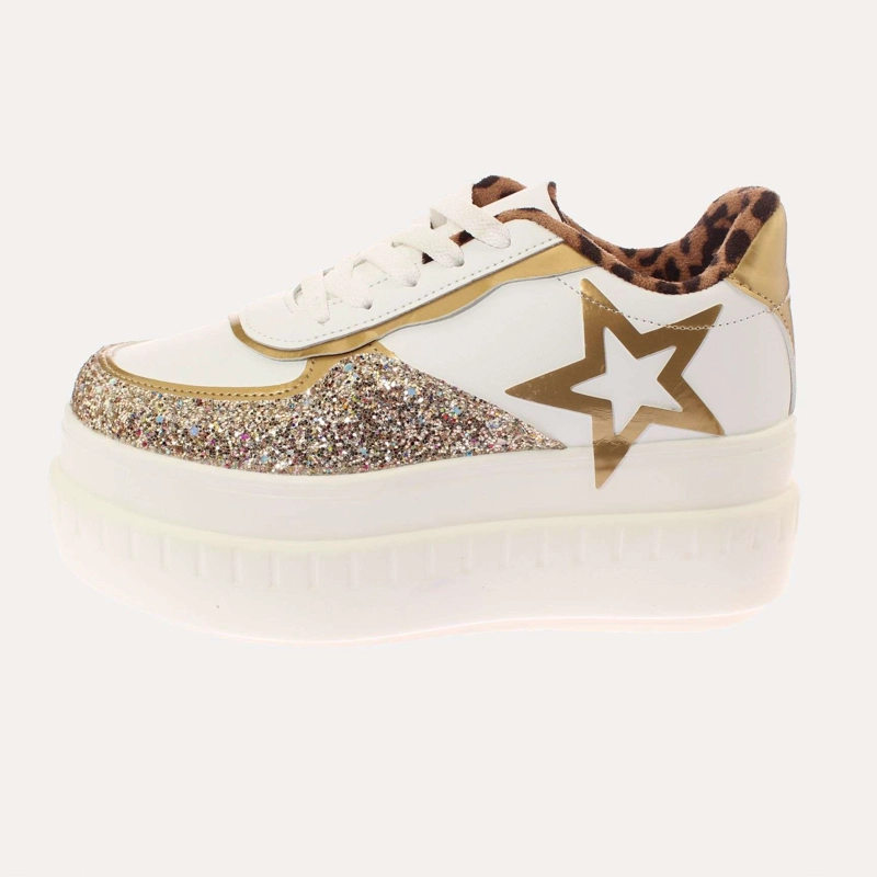 ZAPATILLA PLATAFORMA BLANCO/DORADO VÍA FRANCA ART. 5S212B0098DGOLD - 2