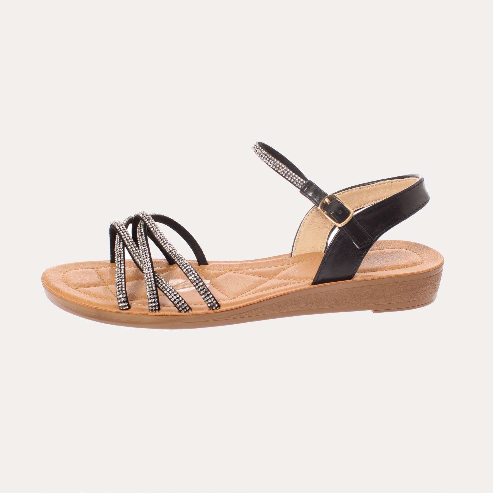SANDALIA MUJER VÍA FRANCA NEGRO ART. 5KD50 - 2