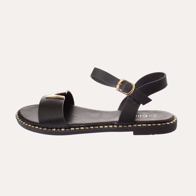 SANDALIA MUJER VÍA FRANCA NEGRO ART. 5KD79 - 2