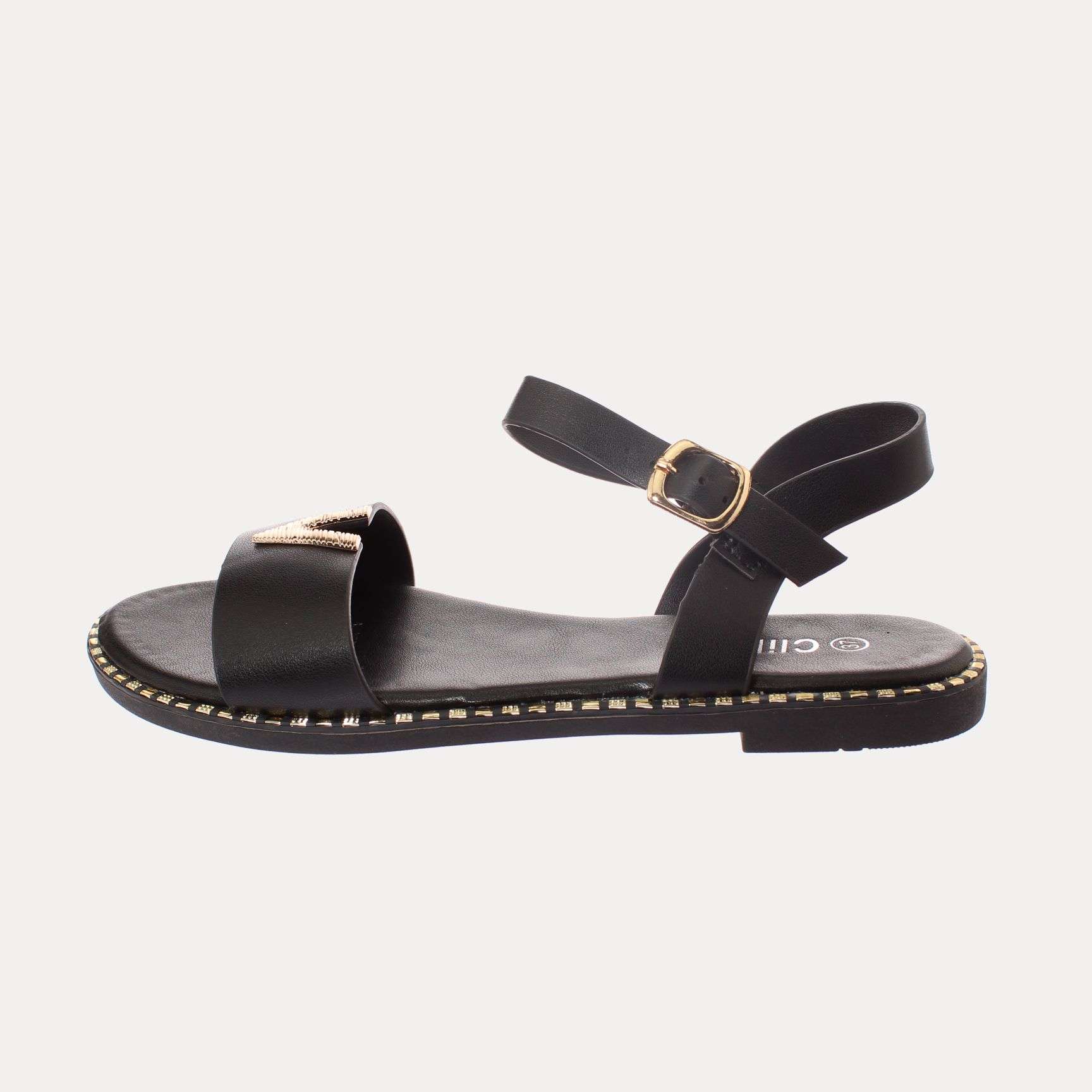 SANDALIA MUJER VÍA FRANCA NEGRO ART. 5KD79 - 2