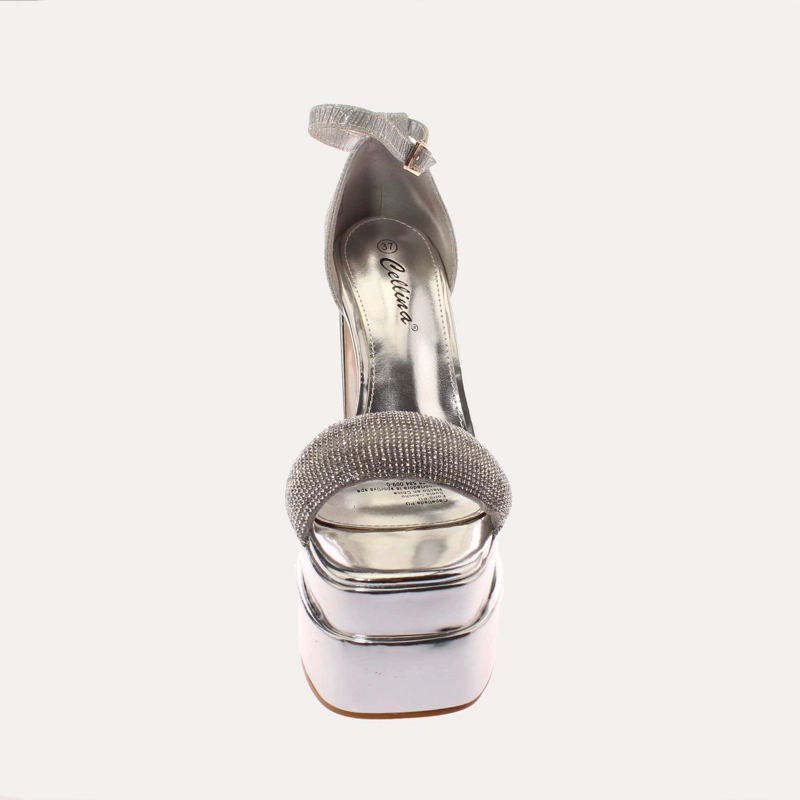 SANDALIA PLATAFORMA PLATEADO CELLINA ART. 5G231208PLATIADO - 3