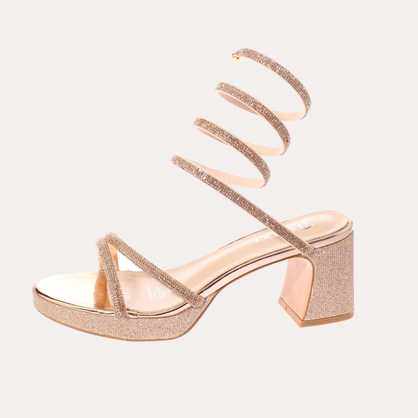 SANDALIA TACO CHAMPAGNE VIA FRANCA ART. 52100CHAMPAGNE - 2
