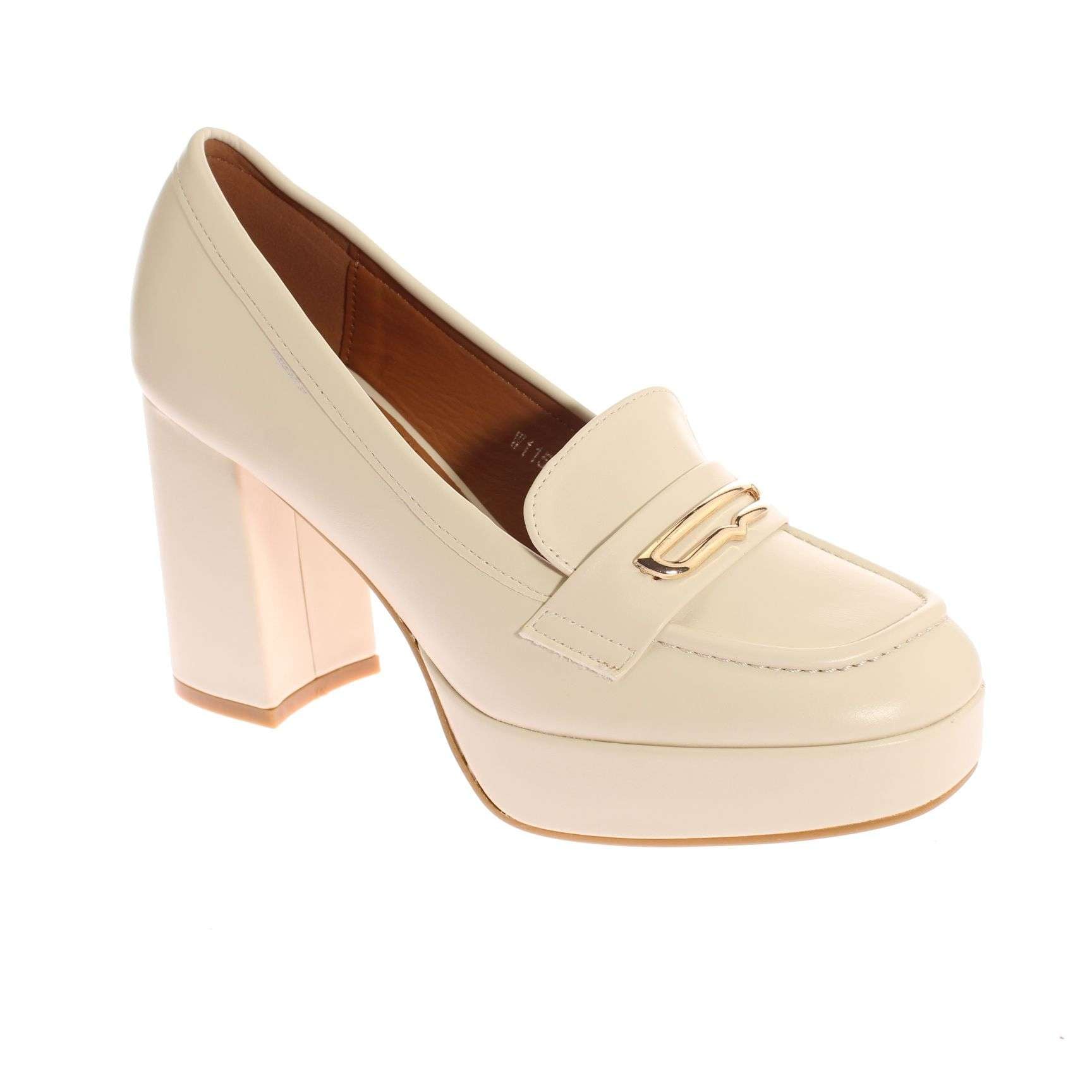 ZAPATO TACON BLANCO VIA FRANCA ART. 5W115KHAKI - 1