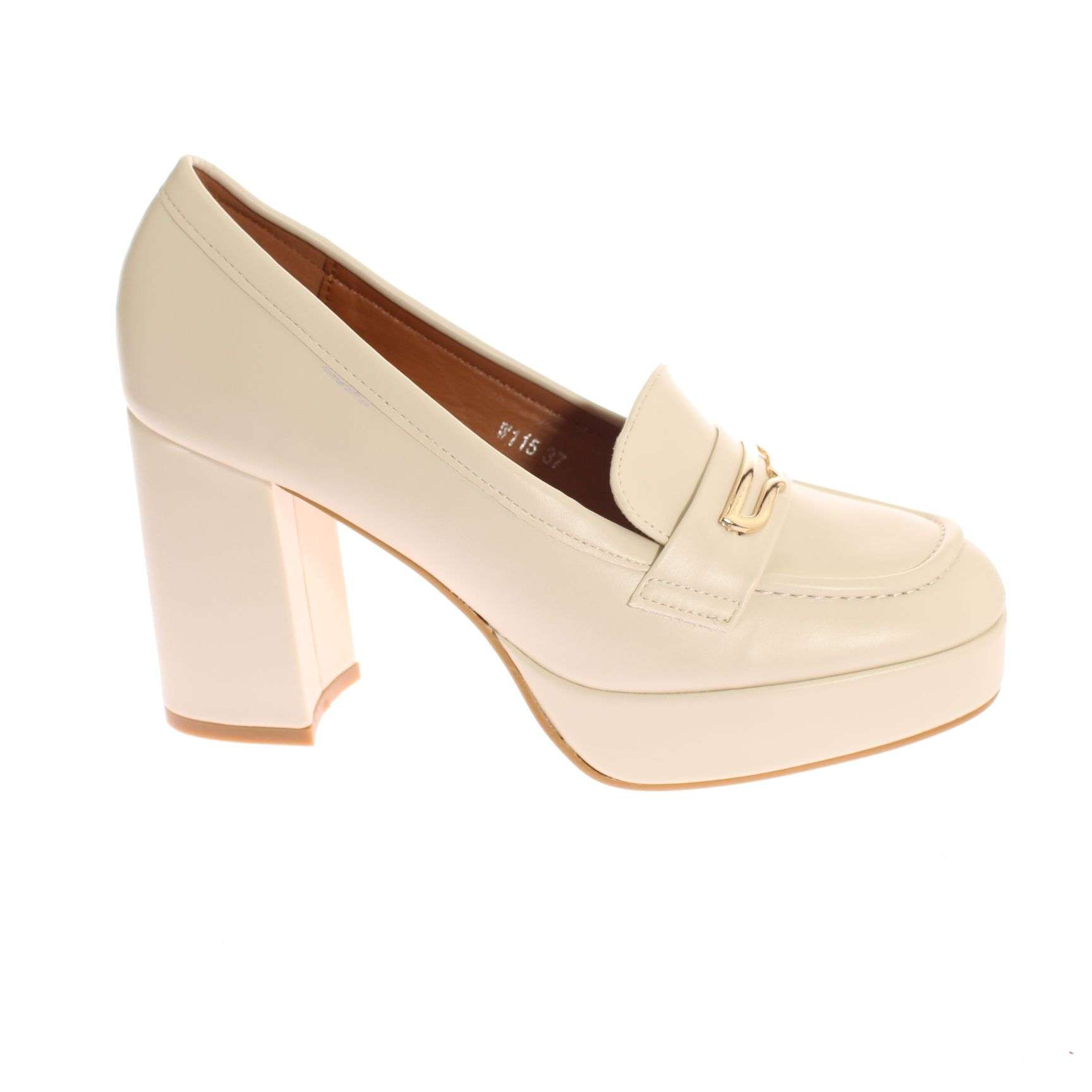 ZAPATO TACON BLANCO VIA FRANCA ART. 5W115KHAKI - 2