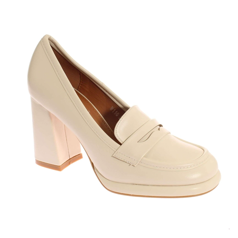 ZAPATO TACÓN BLANCO VÍA FRANCA ART. 5W116BEIGE - 1