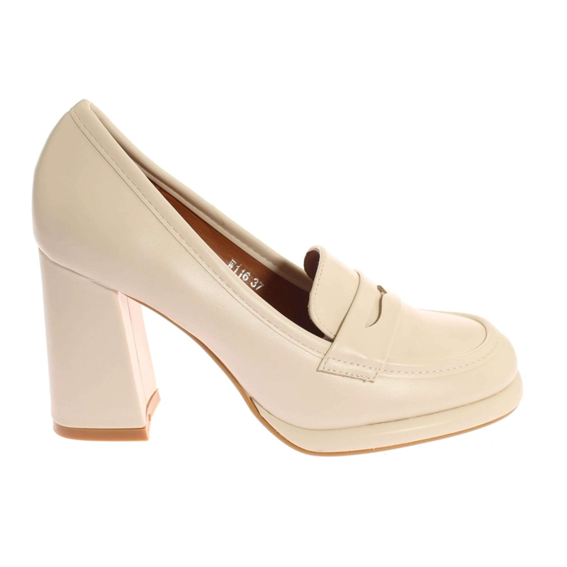 ZAPATO TACÓN BLANCO VÍA FRANCA ART. 5W116BEIGE - 2