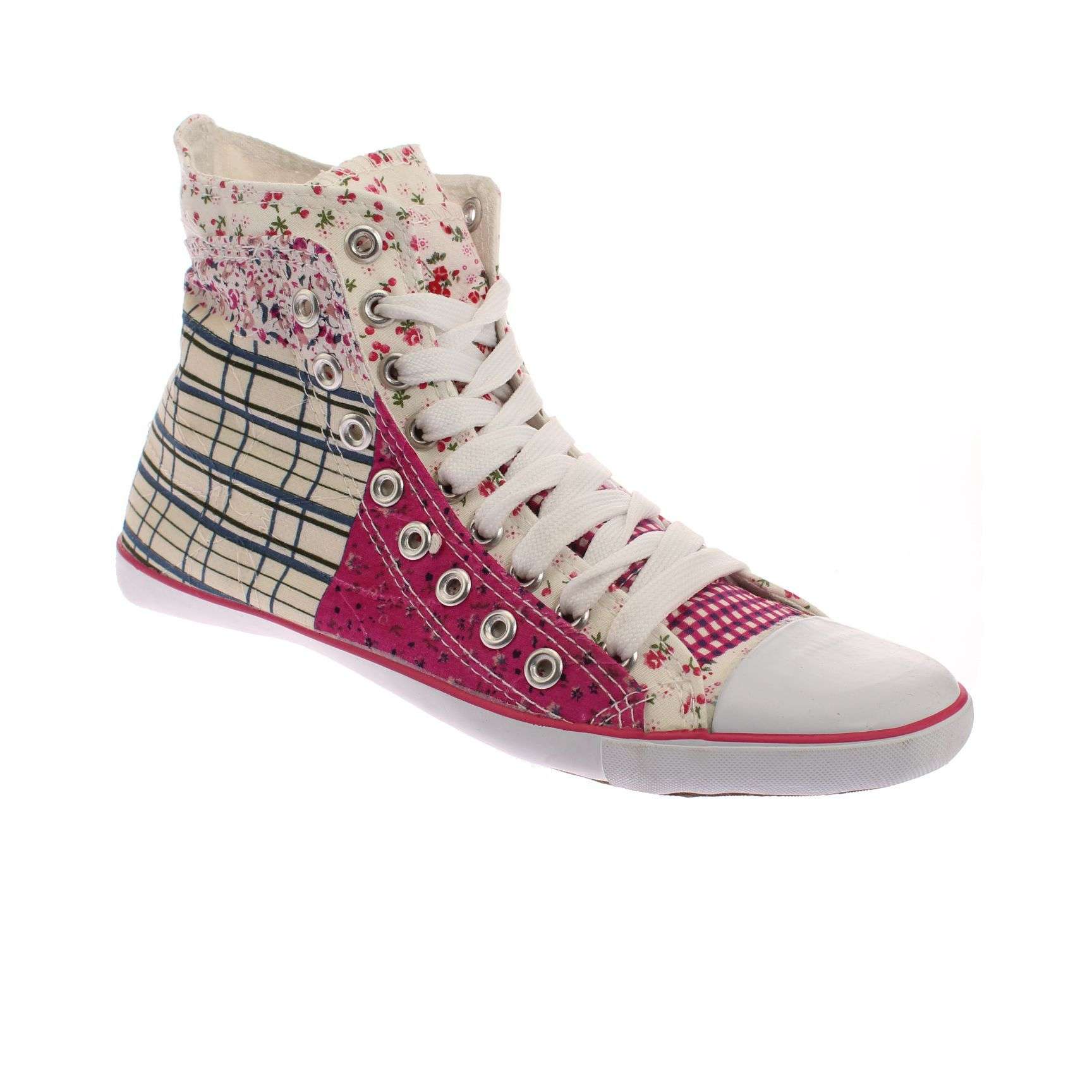ZAPATILLA LONA FUCSIA VÍA FRANCA ART. 5DSCO1077FUCSIA BLANCO - 1
