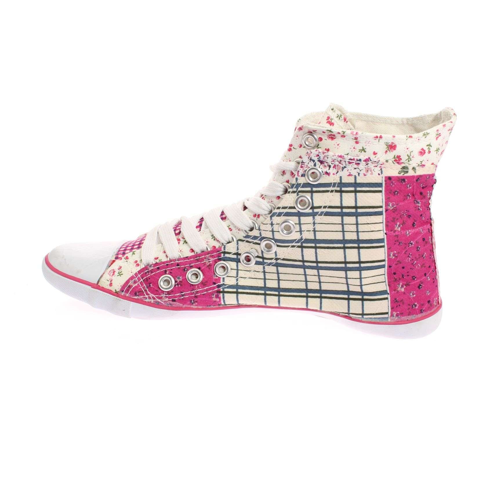 ZAPATILLA LONA FUCSIA VÍA FRANCA ART. 5DSCO1077FUCSIA BLANCO - 4