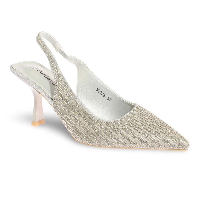 ZAPATO TACO PLATA ANDARINA ART. 5SL028PLATA - 1