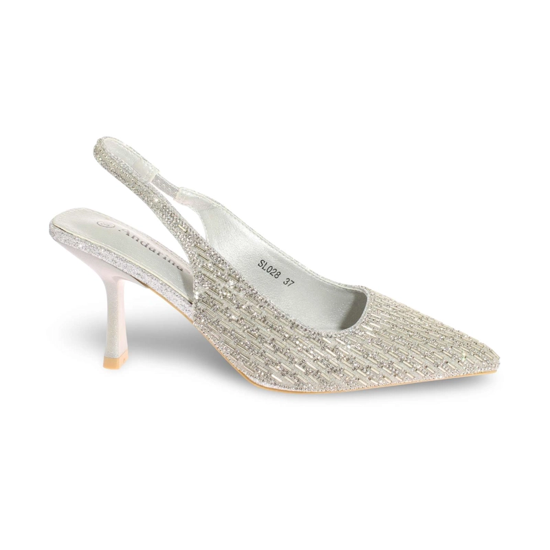 ZAPATO TACO PLATA ANDARINA ART. 5SL028PLATA - 2