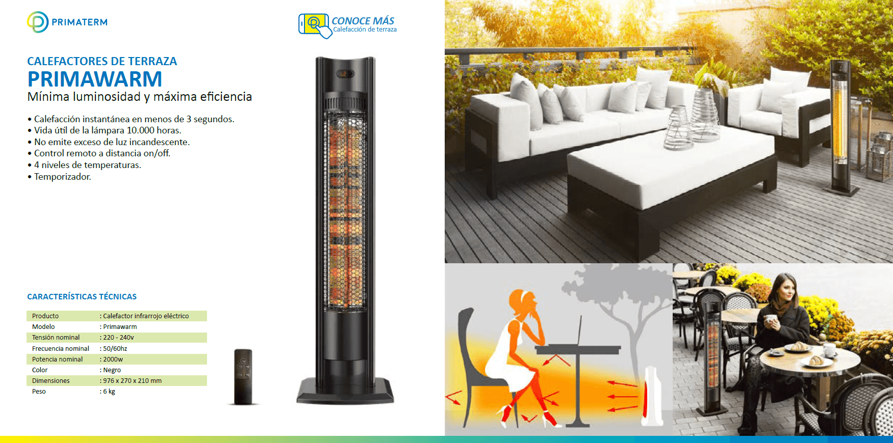 CALEFACTOR PRIMATERM TERRAZA PRIMAWARM - 2
