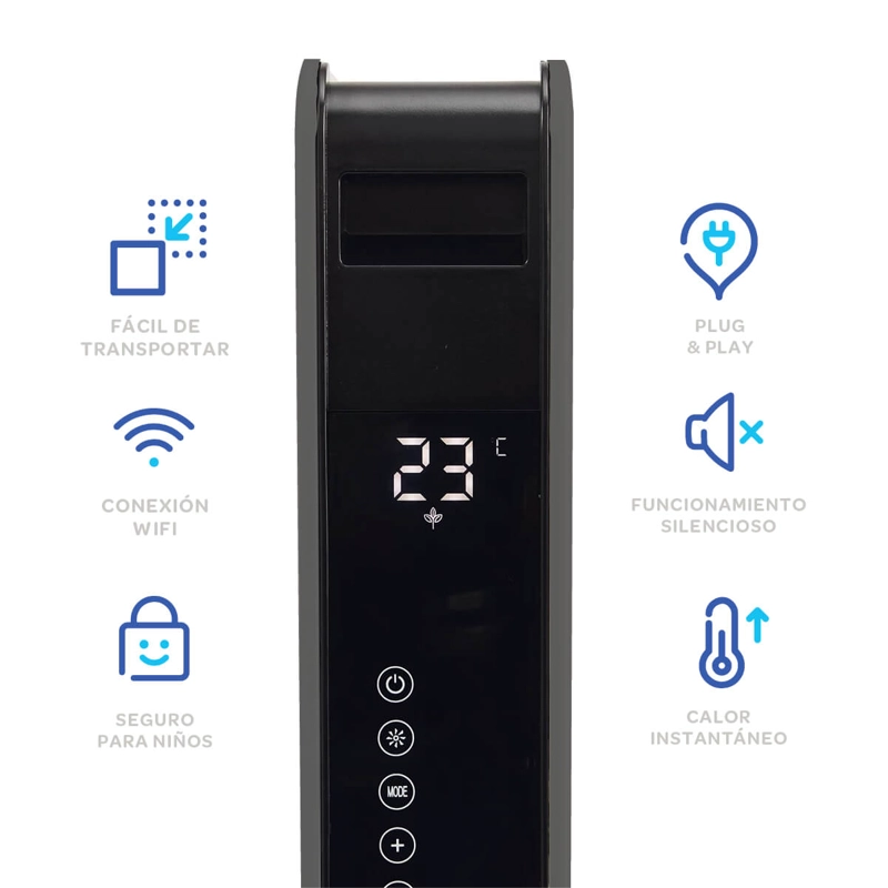 CALEFACTOR PRIMATERM CONVECTOR WIFI DIGITAL STARLIFE 1000-2000W ANTRACITA - 6