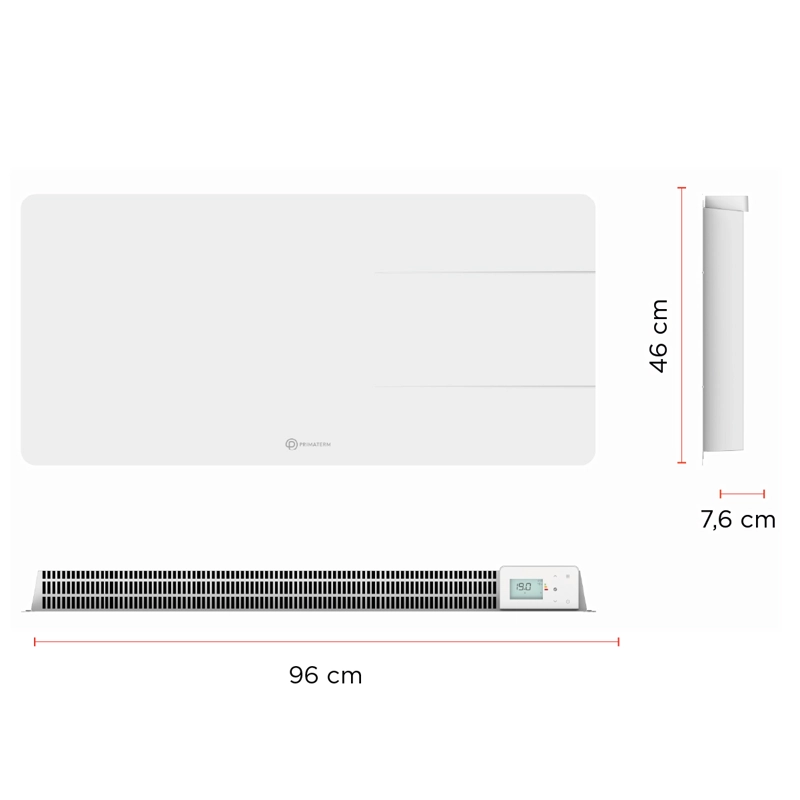 ESTUFA PRIMATERM RADIADOR CALEFACTOR ÓNIX CERÁMICO BLANCO 2000W - 7