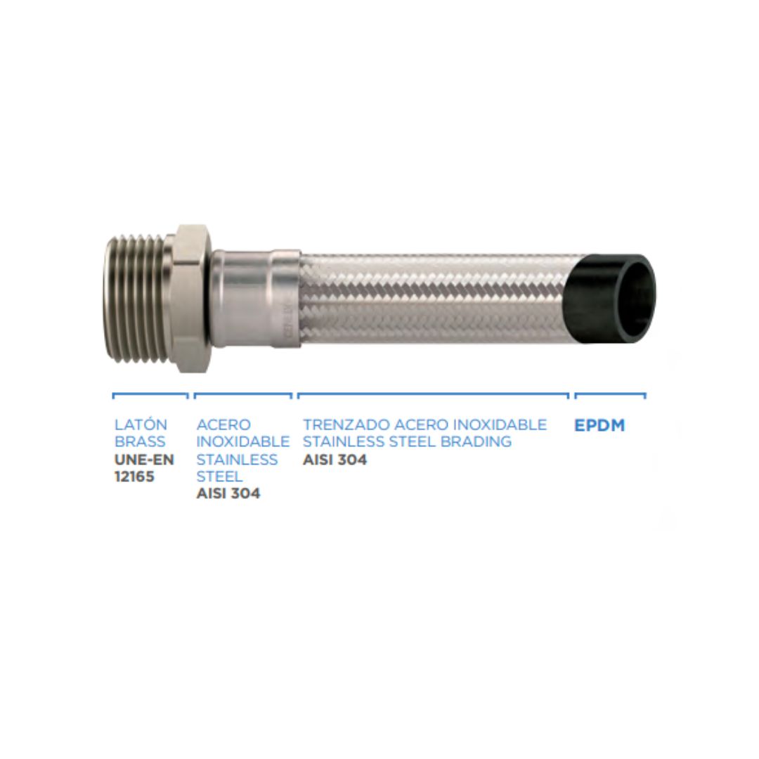 CONEXIÓN GENEBRE FLEXIBLE GEFLEX DN25 1 100CM - 5