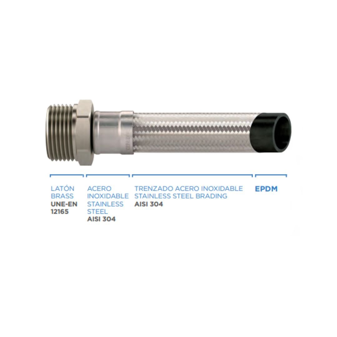 CONEXIÓN GENEBRE FLEXIBLE GEFLEX DN13 1/2 60CM - 5